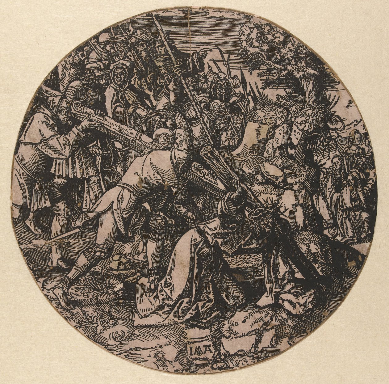 Ristin kantaminen The Round Passion (sarjan nimi) tekijältä Jacob Cornelisz van Oostsanen