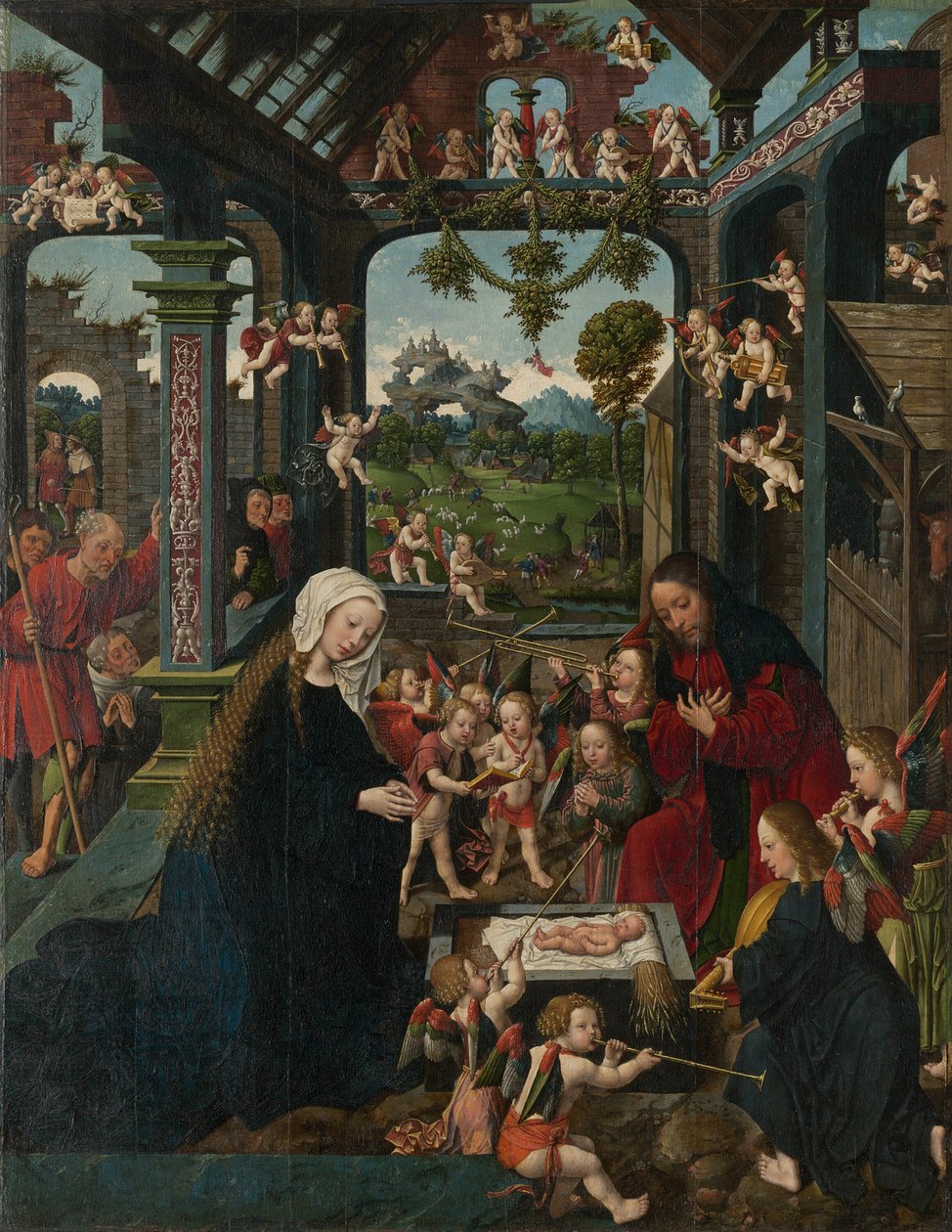 Kristus-lapsen palvonta tekijältä Jacob Cornelisz. van Oostsanen