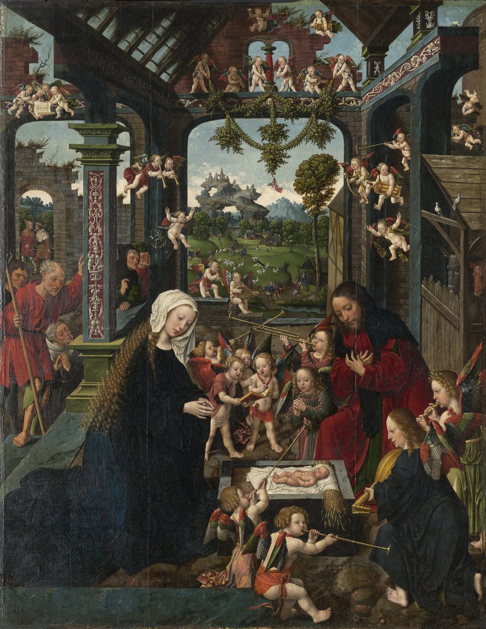 Kristus-lapsen palvonta, n. 1515 tekijältä Jacob Cornelisz van Oostsanen