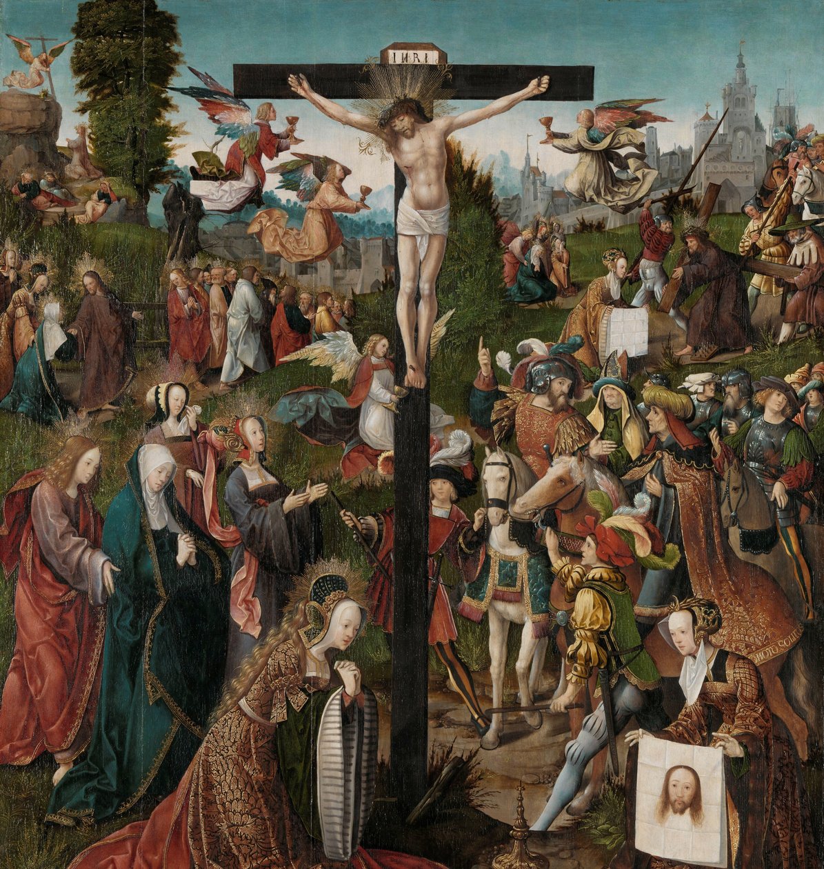 Ristiinnaulitseminen tekijältä Jacob Cornelisz van Oostsanen