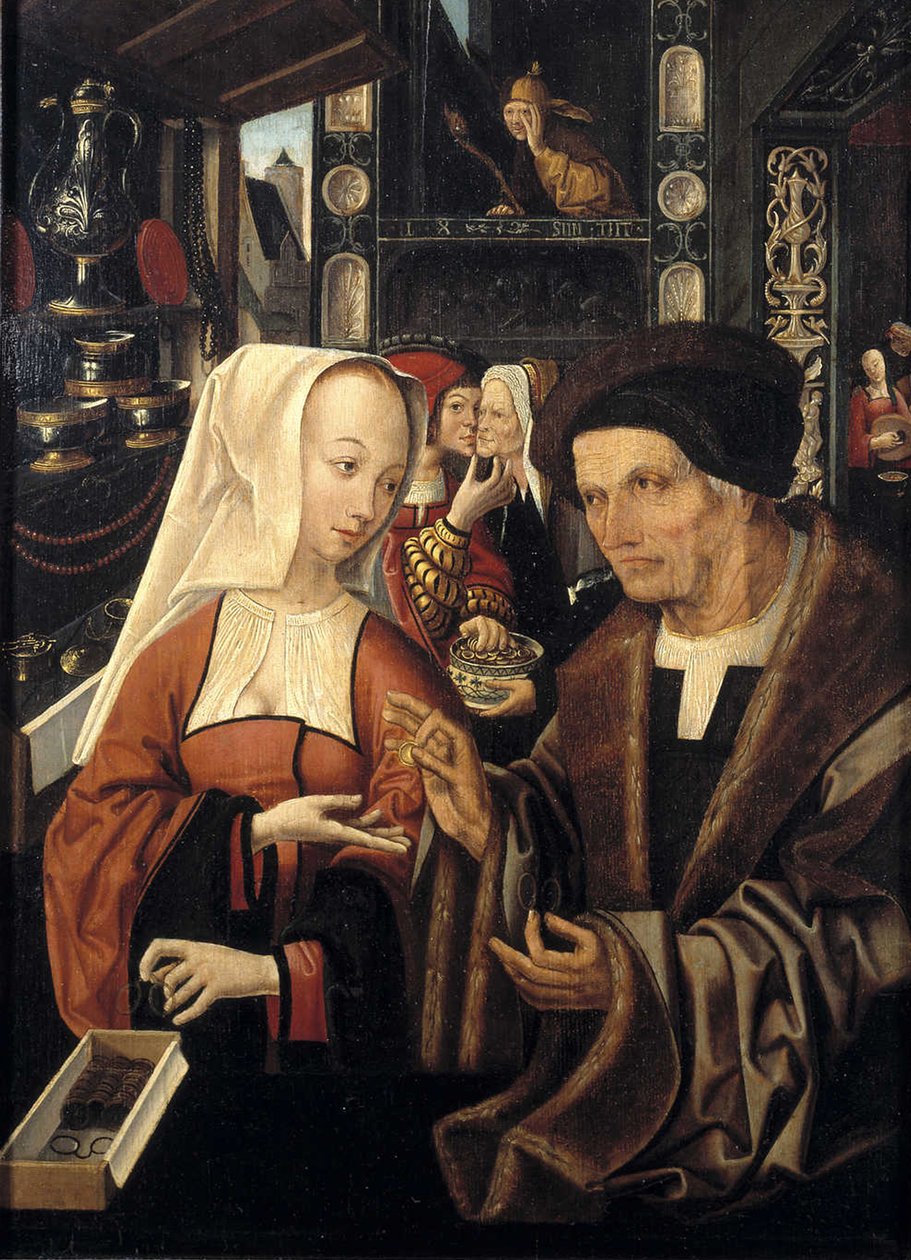 Silmälasien myyjä tekijältä Jacob Cornelisz van Oostsanen