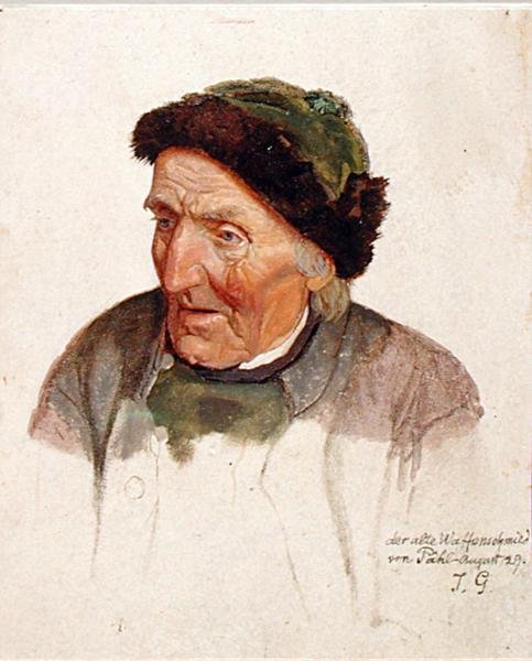 Pahlin vanha aseenkantaja, 1829 tekijältä Jacob Gensler
