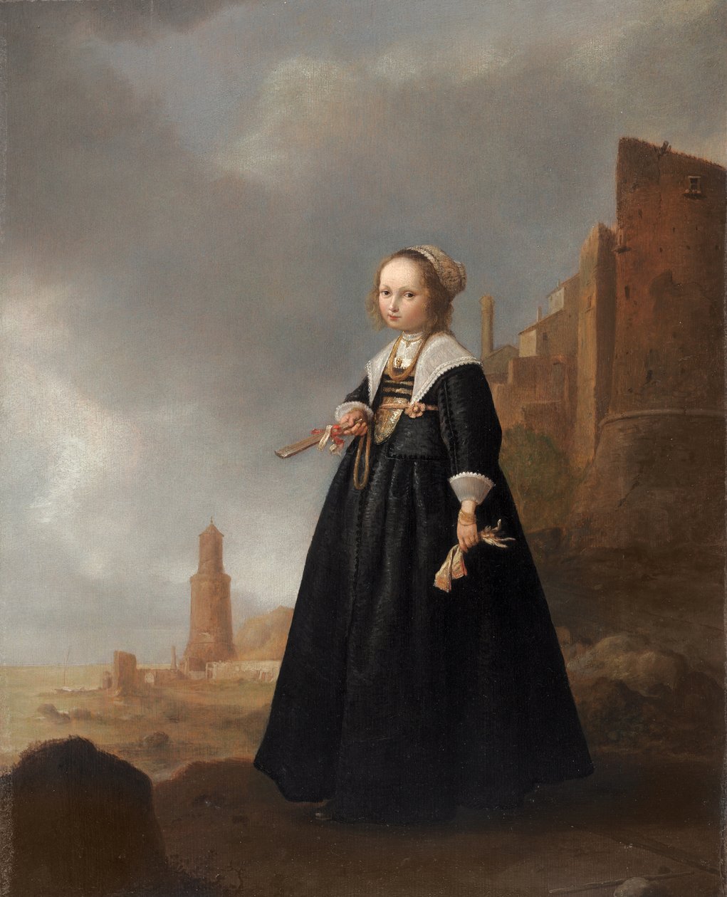 Aamukävely (öljy paneelissa) tekijältä Jacob Gerritsz Cuyp