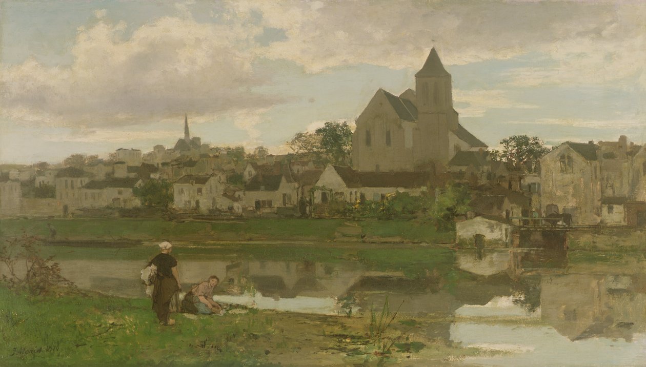 Näkymä Montigny-sur-Loingista tekijältä Jacob Henricus or Hendricus Maris