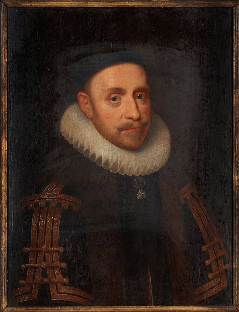 Gustave II Adolf of Sweden (1594-1632) - Jacob Hoefnagelin maalaus (1575-noin 1630), öljy puulle (65x48 cm) tekijältä Jacob Hoefnagel