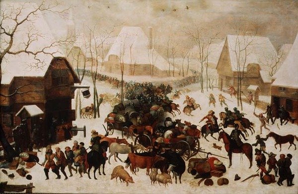 Taistelu kylässä, 1605 tekijältä Jacob II Savery