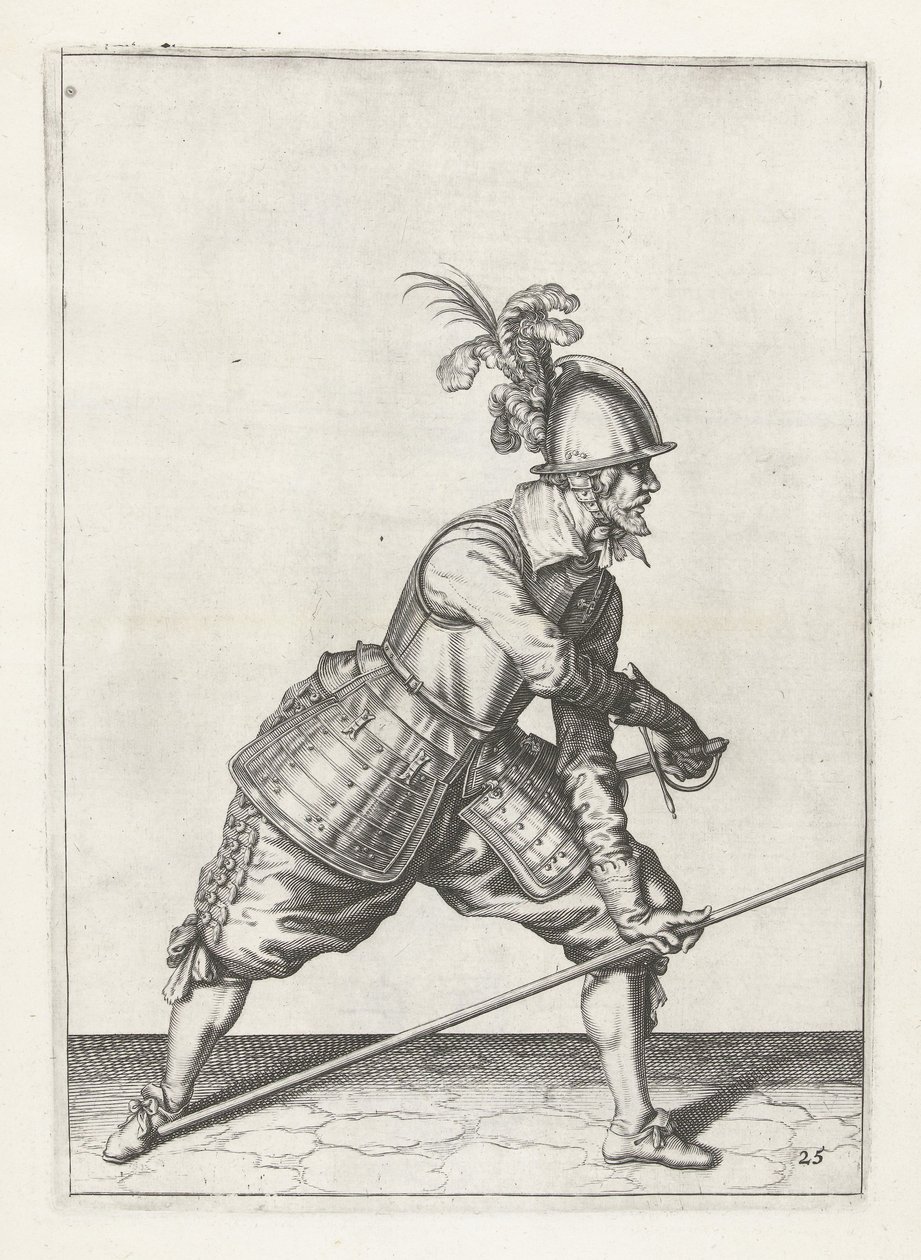 Sotilas miekalla, n. 1600 tekijältä Jacob II de Gheyn