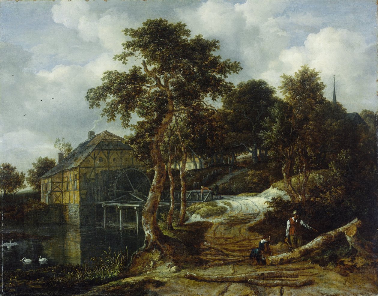 Maisema vesimyllyllä tekijältä Jacob van Ruisdael