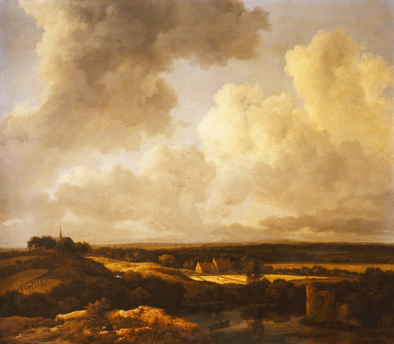 Laaja maisema kesällä, 1665-70 tekijältä Jacob van Ruisdael