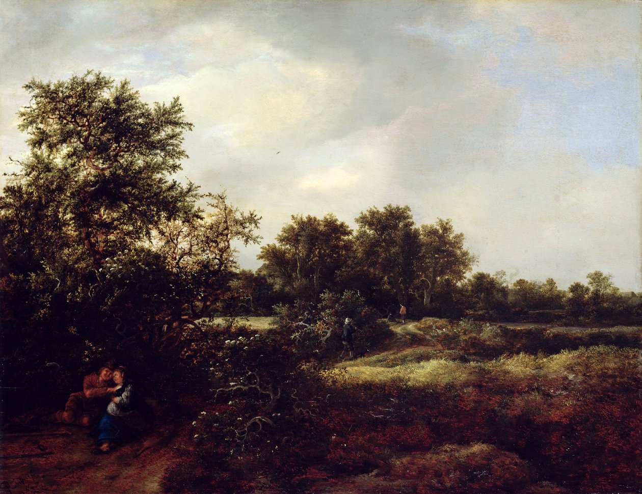 Dyynimaisema ystävien kanssa, 1647 tekijältä Jacob van Ruisdael