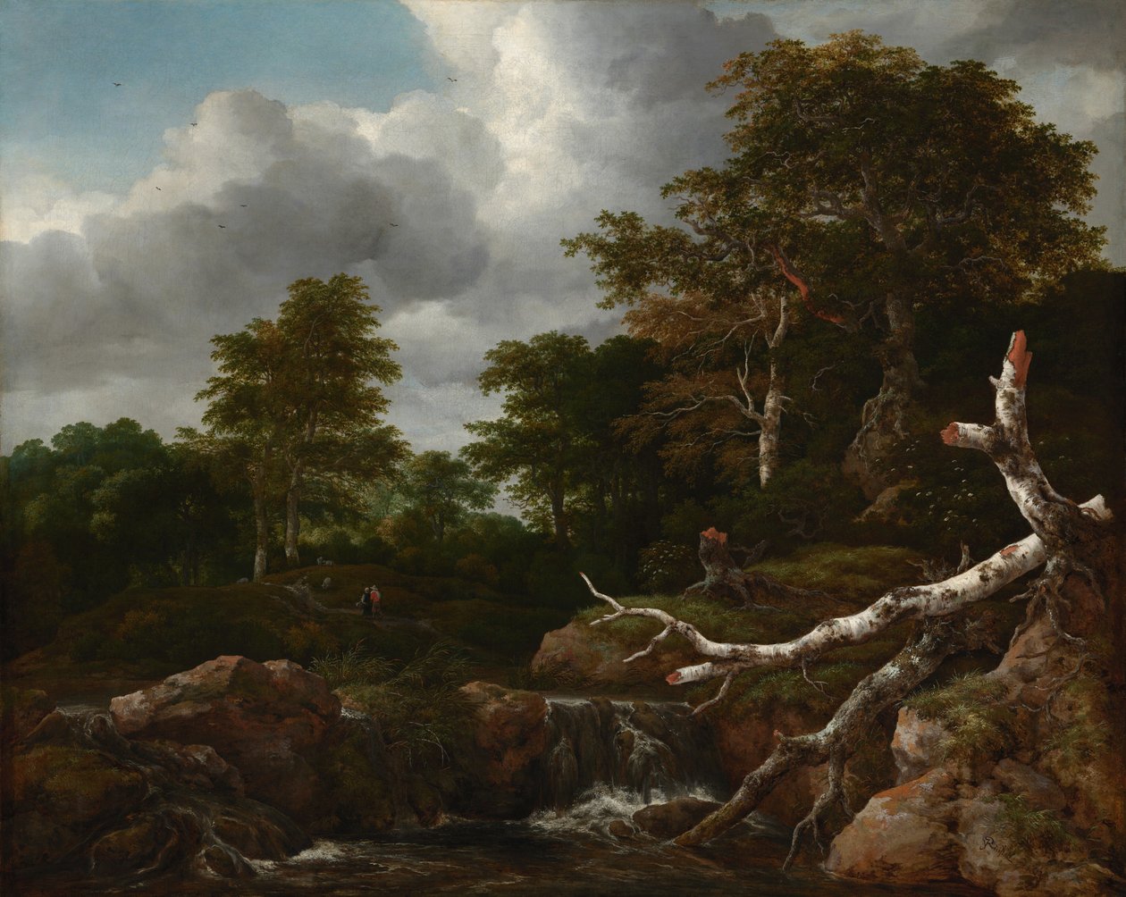 Metsäkohtaus, n. 1655 (öljy kankaalle) tekijältä Jacob van Ruisdael