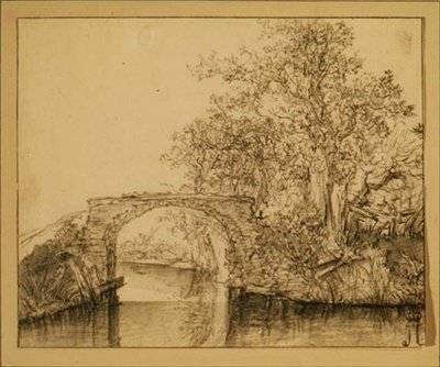 Maisema kivisillalla tekijältä Jacob van Ruisdael