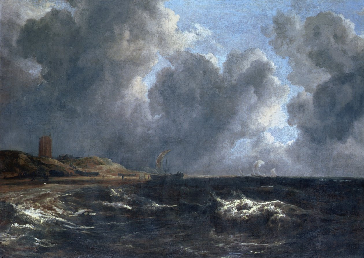 Myrsky pois Egmond-aan-Zee (öljy kankaalle) tekijältä Jacob van Ruisdael