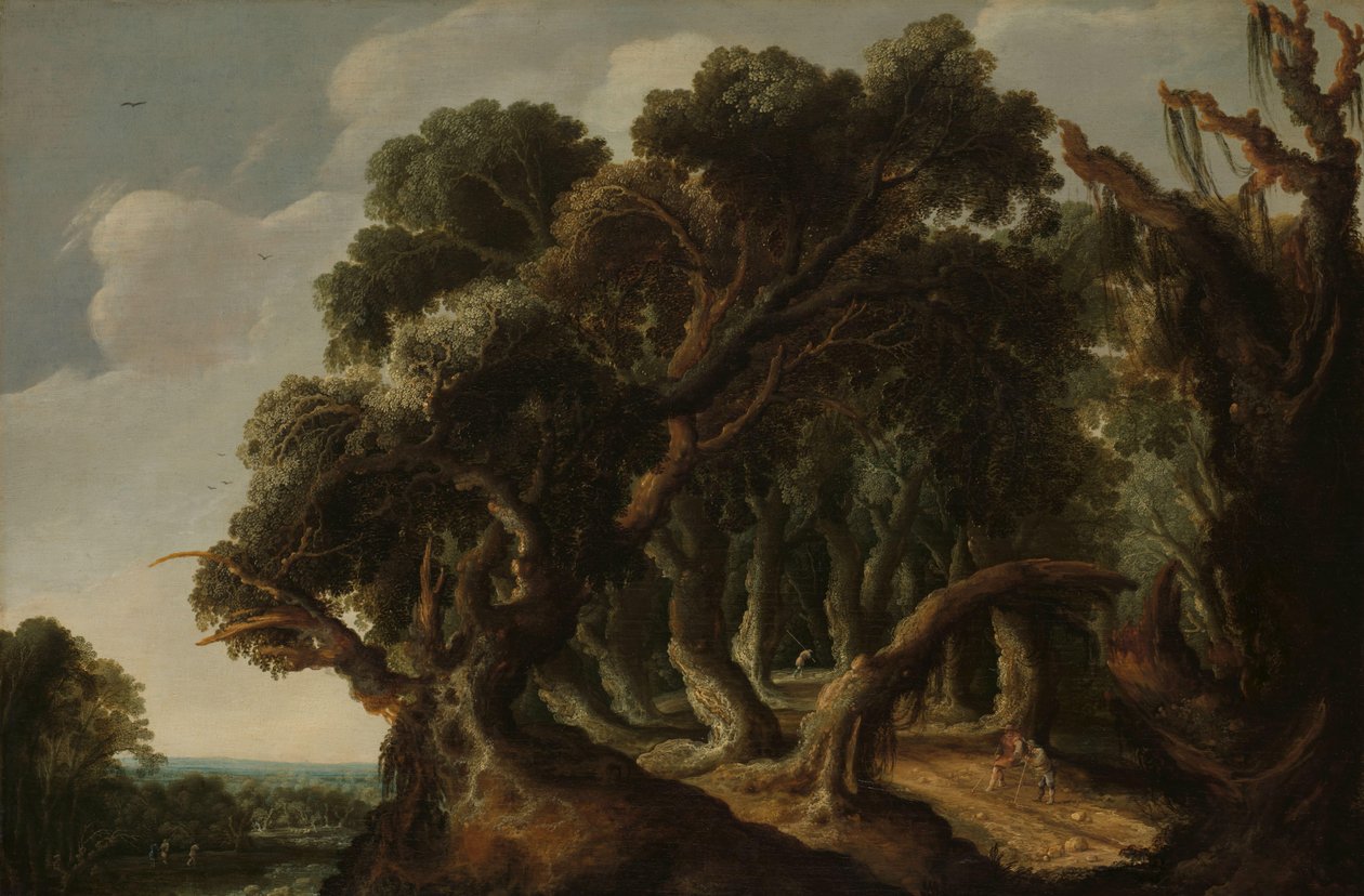 Metsäinen maisema Maisema tekijältä Jacob Jacobsz van Geel (signed by artist)