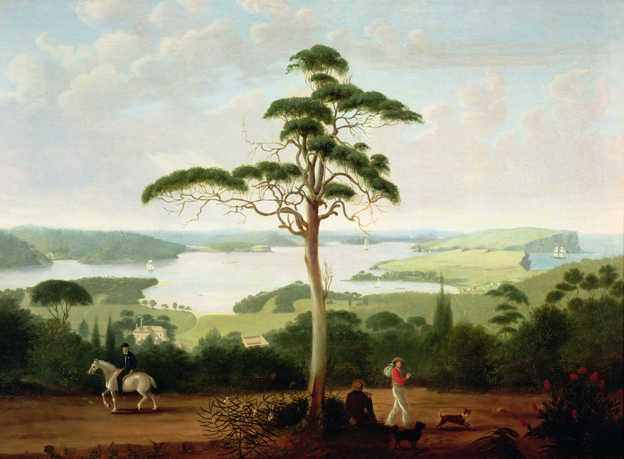 Sydneyn satama katselee kohti päätä, 1848 tekijältä Jacob Janssen