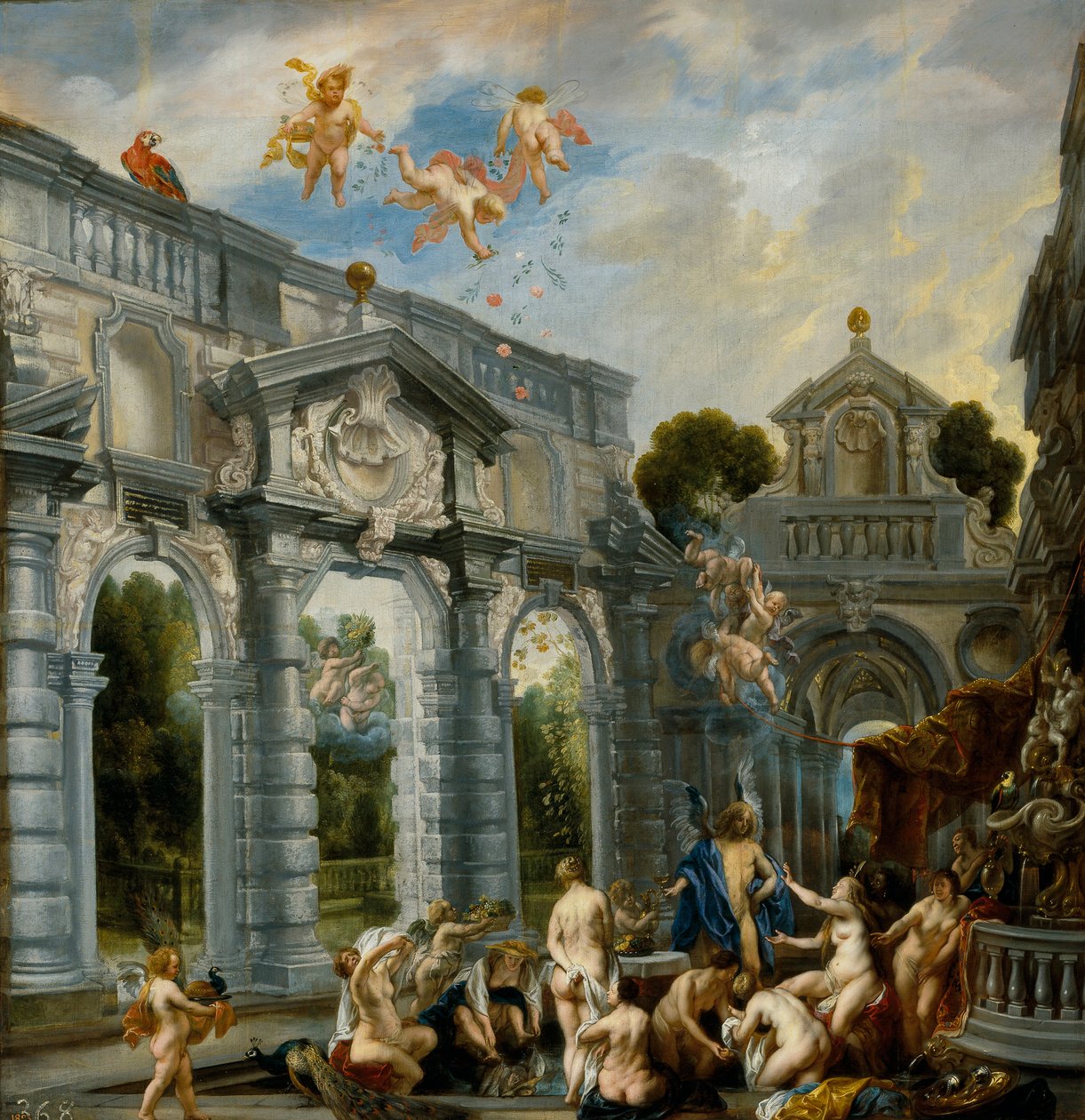 ""Amour et Psyche"" (Amor ja Psyche) Jacob Jordaensin (1593-1678) maalaus noin 1630 Mitat 131x127 cm Museo del Prado, Madrid tekijältä Jacob Jordaens