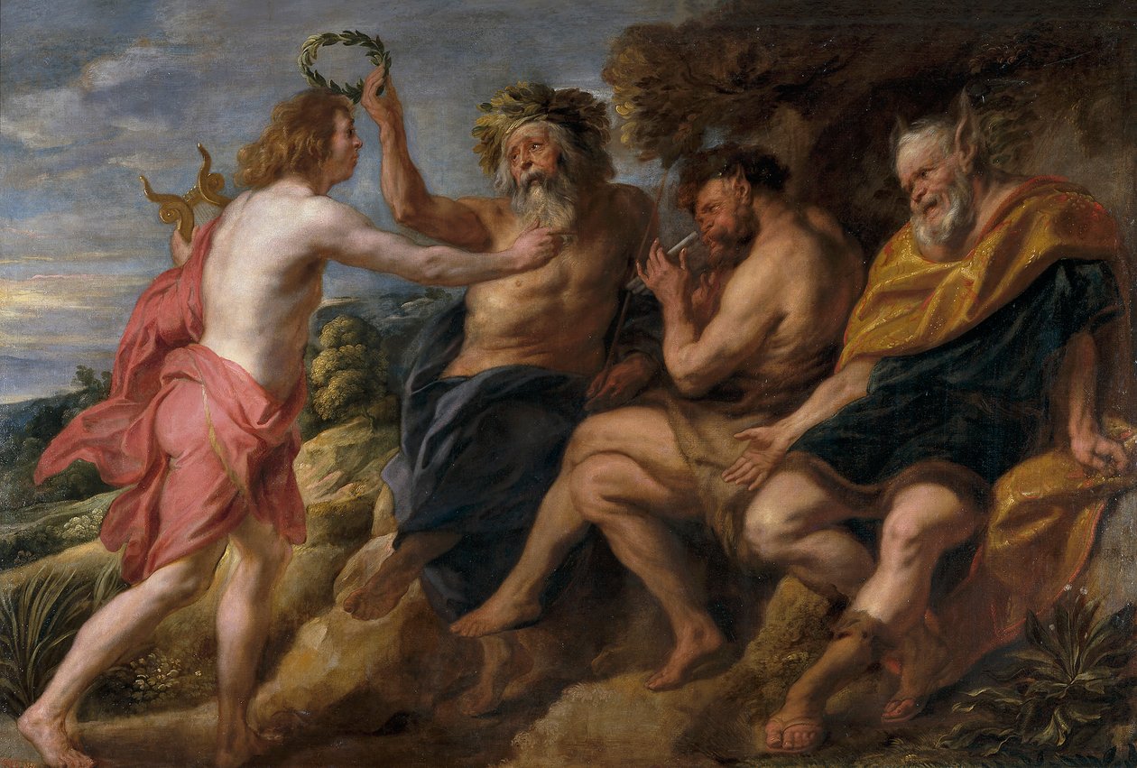 Apollo voittajana Panin yli tekijältä Jacob Jordaens