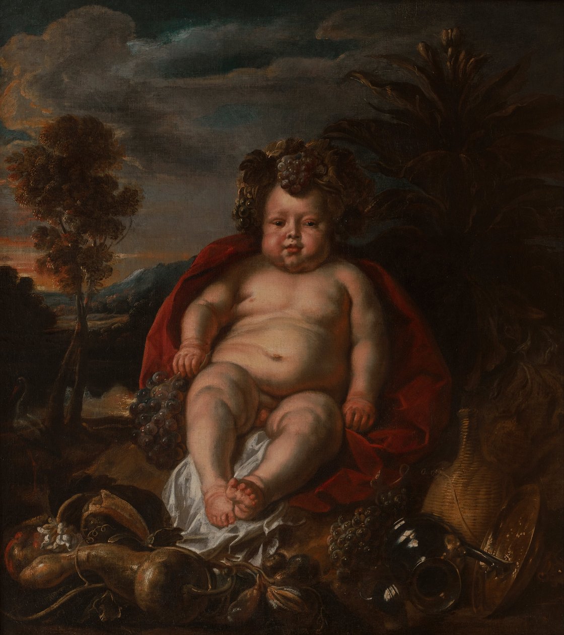 Bacchus lapsena tekijältä Jacob Jordaens
