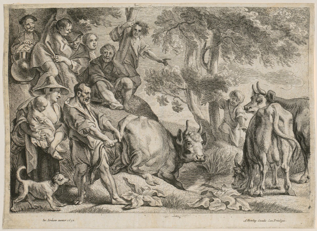 Cacus varastaa Herkuleksen lehmän tekijältä Jacob Jordaens