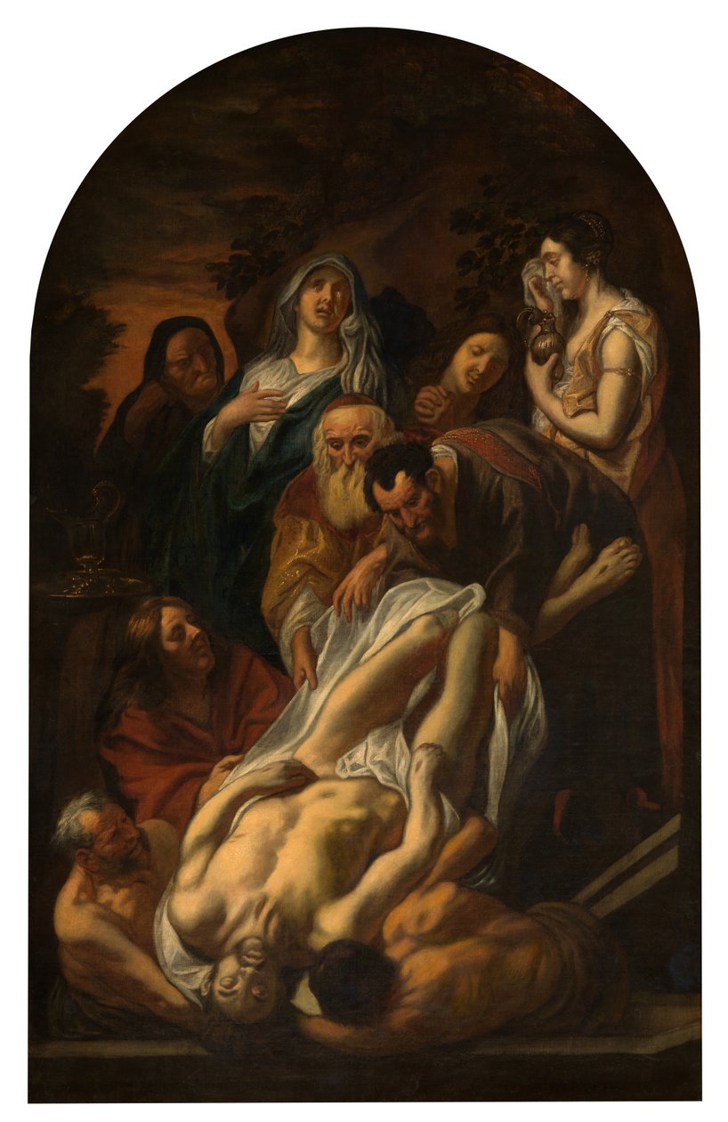 Kristuksen hautaaminen tekijältä Jacob Jordaens