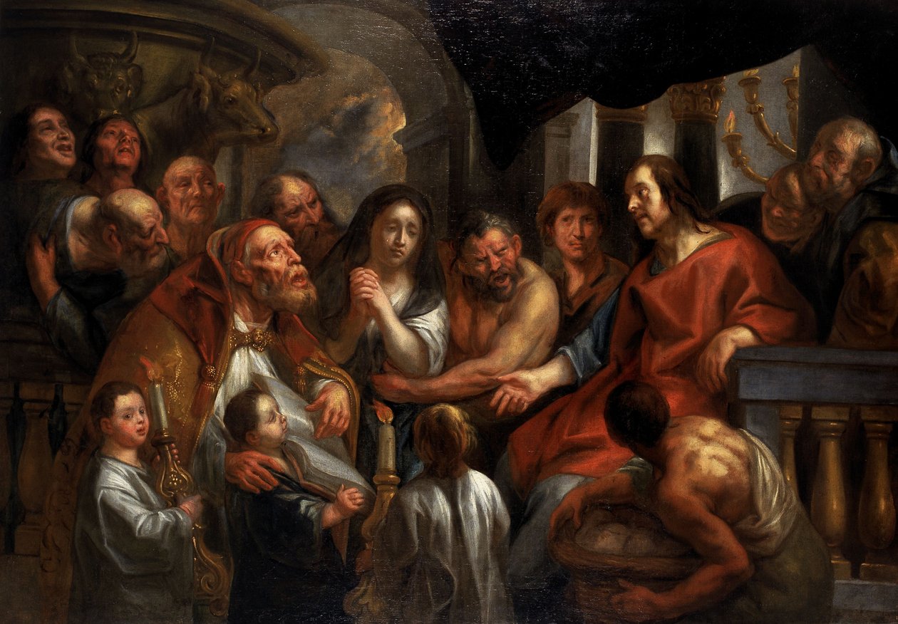 Kristus ja avionrikkojatar tekijältä Jacob Jordaens