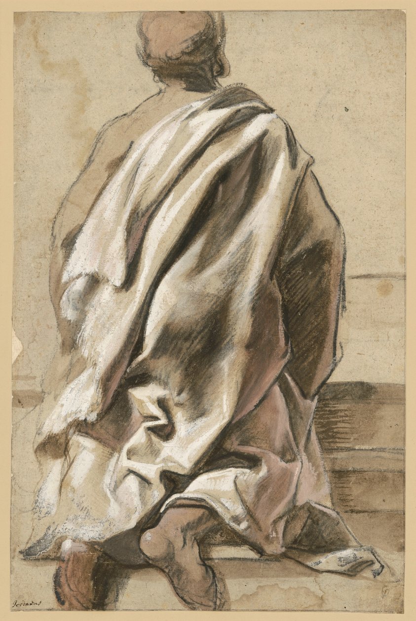 Asututkimus polvistuneesta apostolista tekijältä Jacob Jordaens