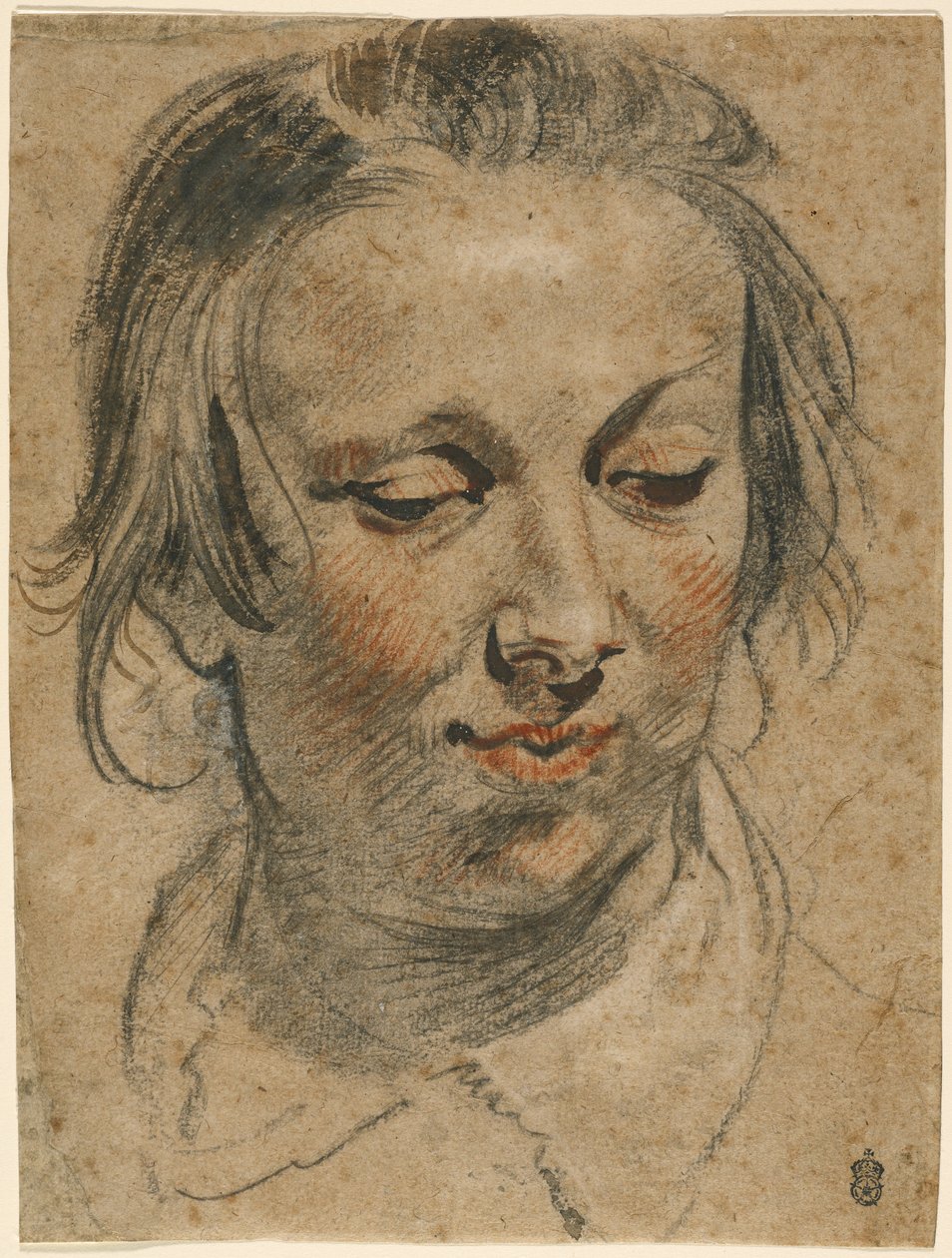Naisen pää tekijältä Jacob Jordaens