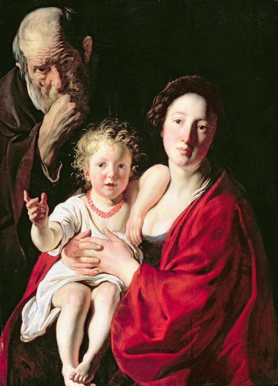 Pyhä perhe (paneeli) tekijältä Jacob Jordaens