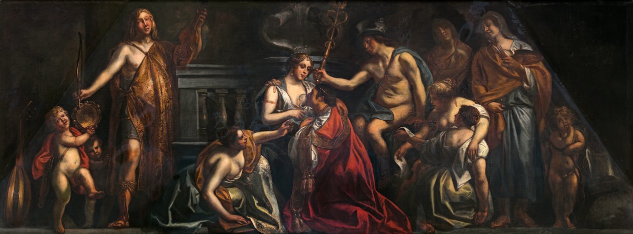 Teollisuus ja kauppa edistävät taiteen kukoistusta tekijältä Jacob Jordaens
