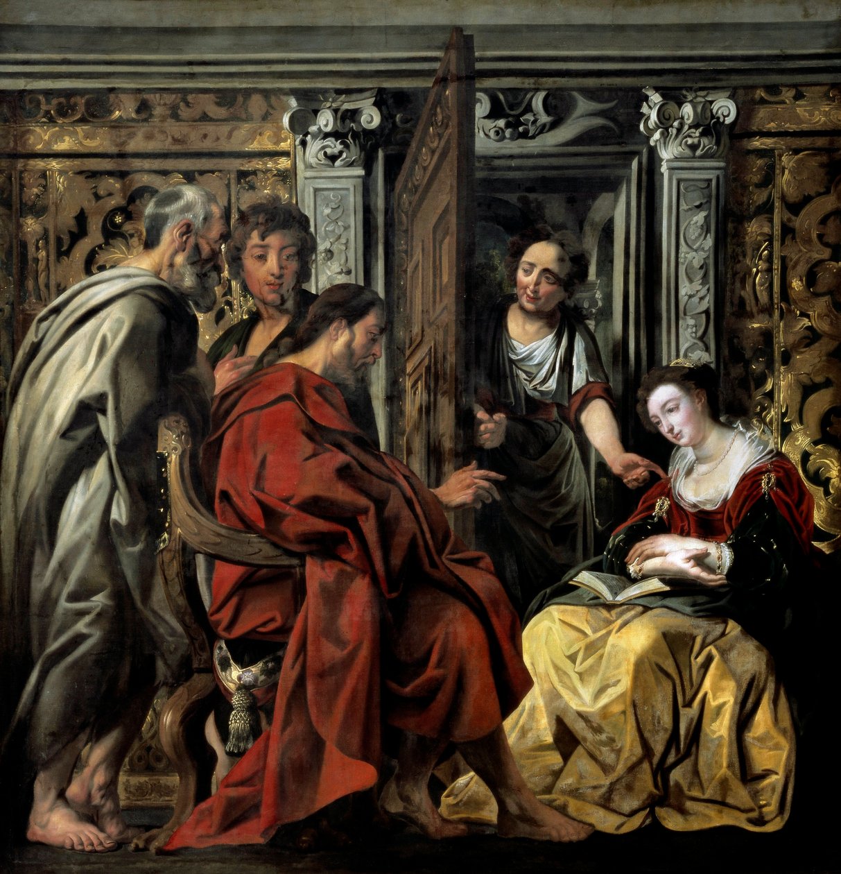 "Jeesus Martassa ja Mariassa" (maalaus) tekijältä Jacob Jordaens
