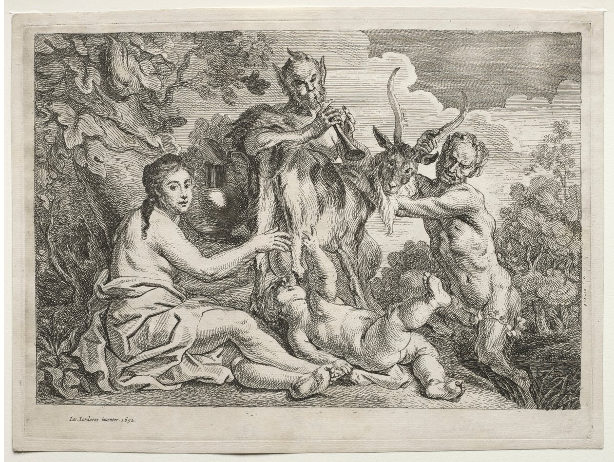 Almathea vuohen ravitsema Jupiter, 1652. tekijältä Jacob Jordaens