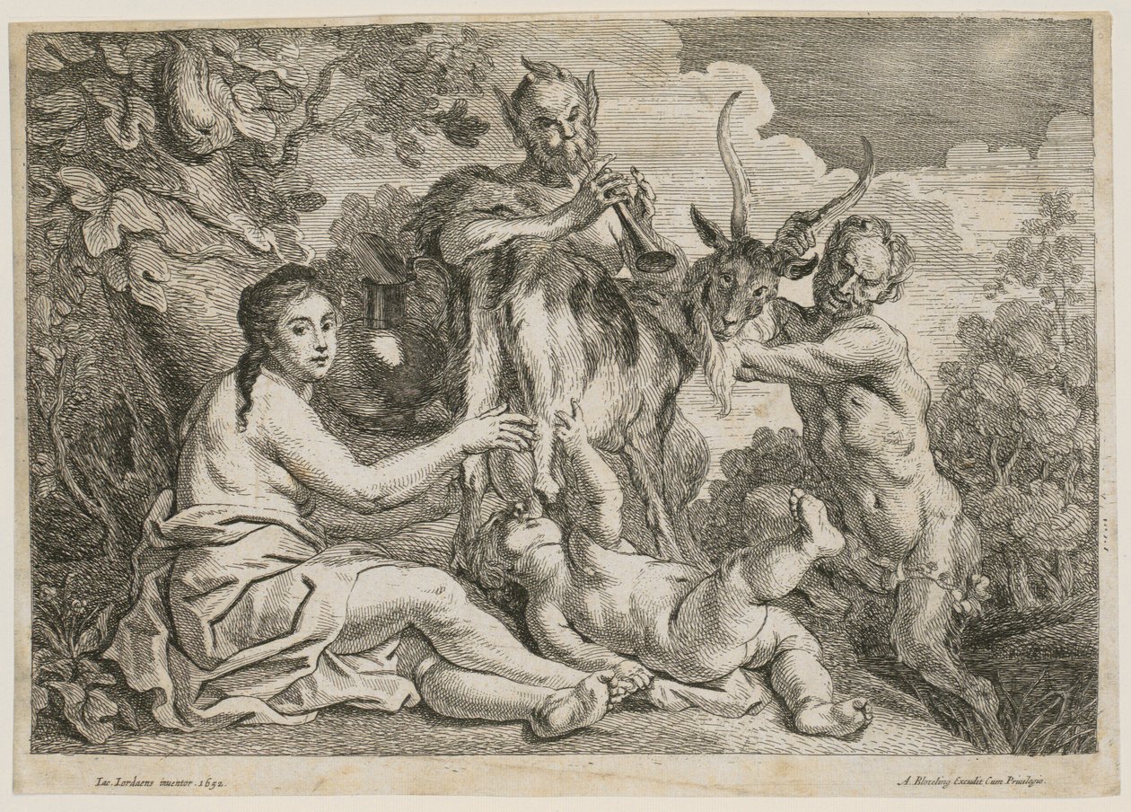 Amalthea-vuohi ruokkii Jupiteria tekijältä Jacob Jordaens