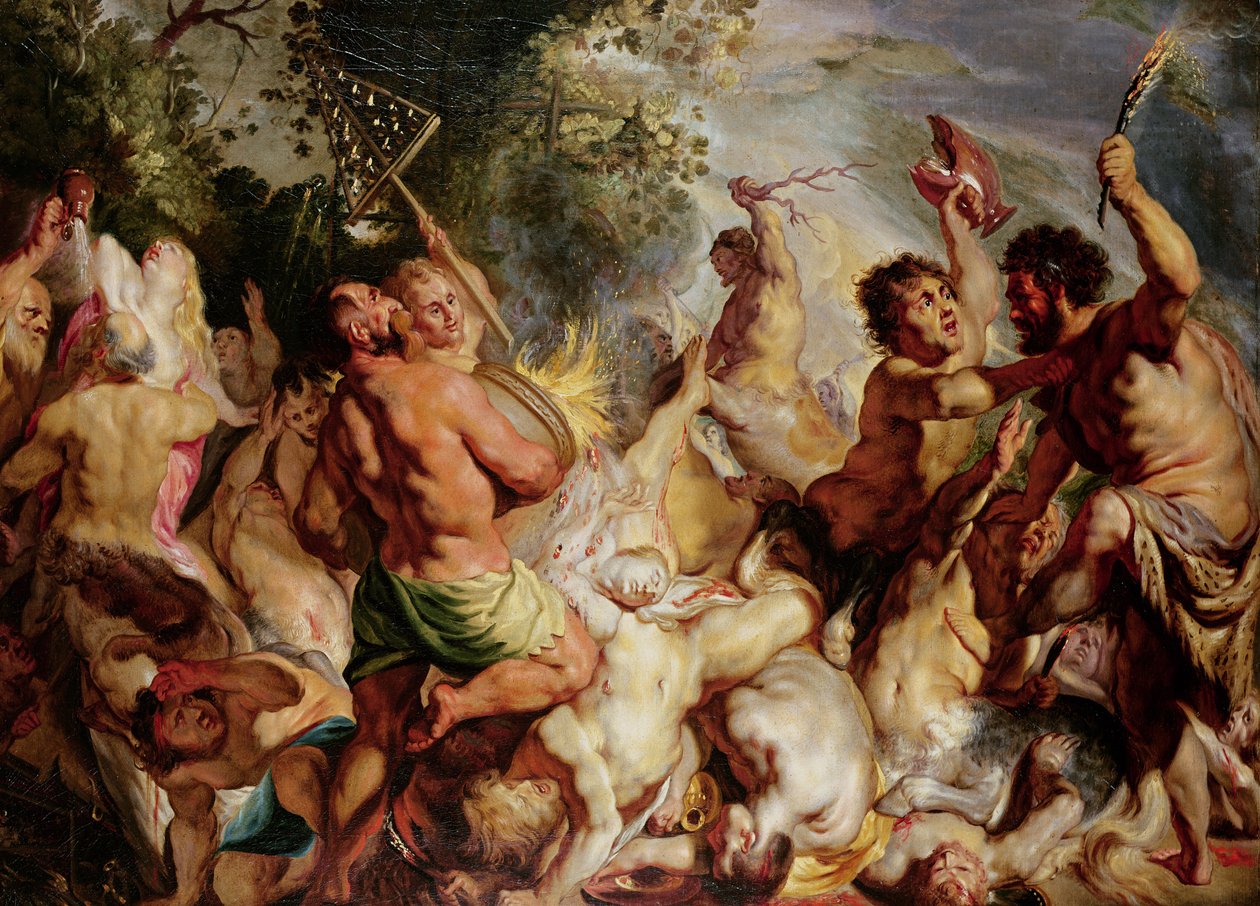 Lapithit ja kentaurit tekijältä Jacob Jordaens