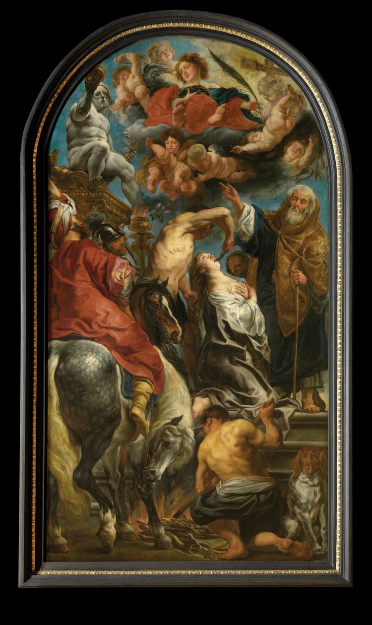Pyhän Apollonian marttyyrikuolema (öljy kankaalle) tekijältä Jacob Jordaens