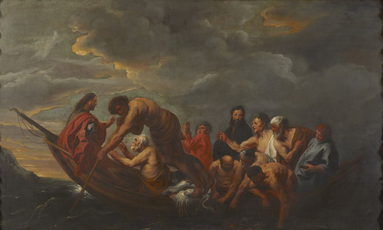 Ihmeellinen kalansaalis tekijältä Jacob Jordaens