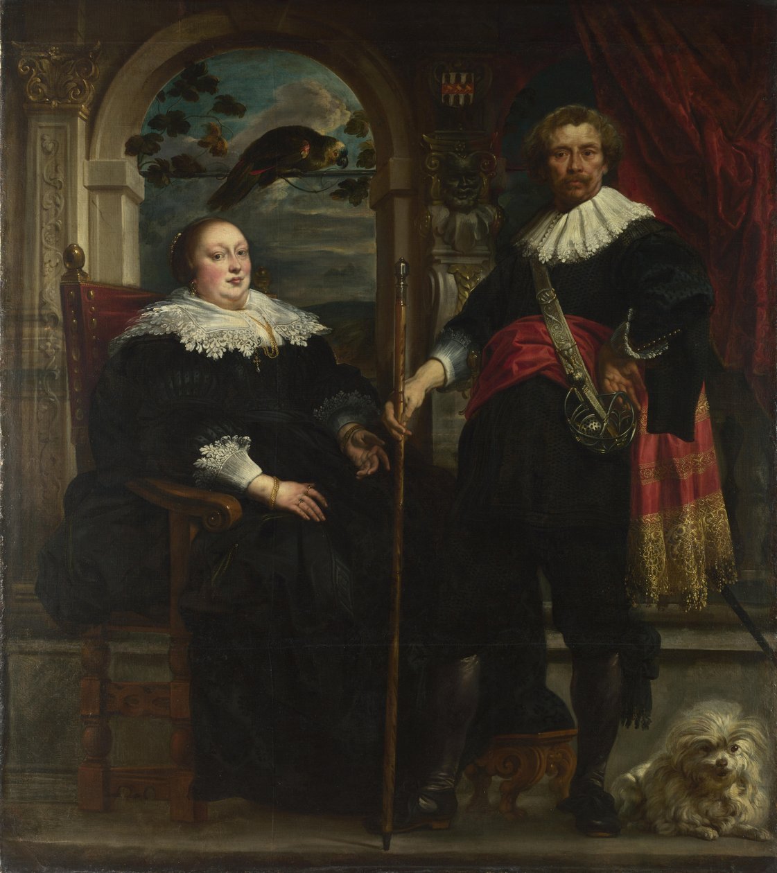 Govaert van Surpelen ja hänen vaimonsa muotokuva, 1636-1637 tekijältä Jacob Jordaens
