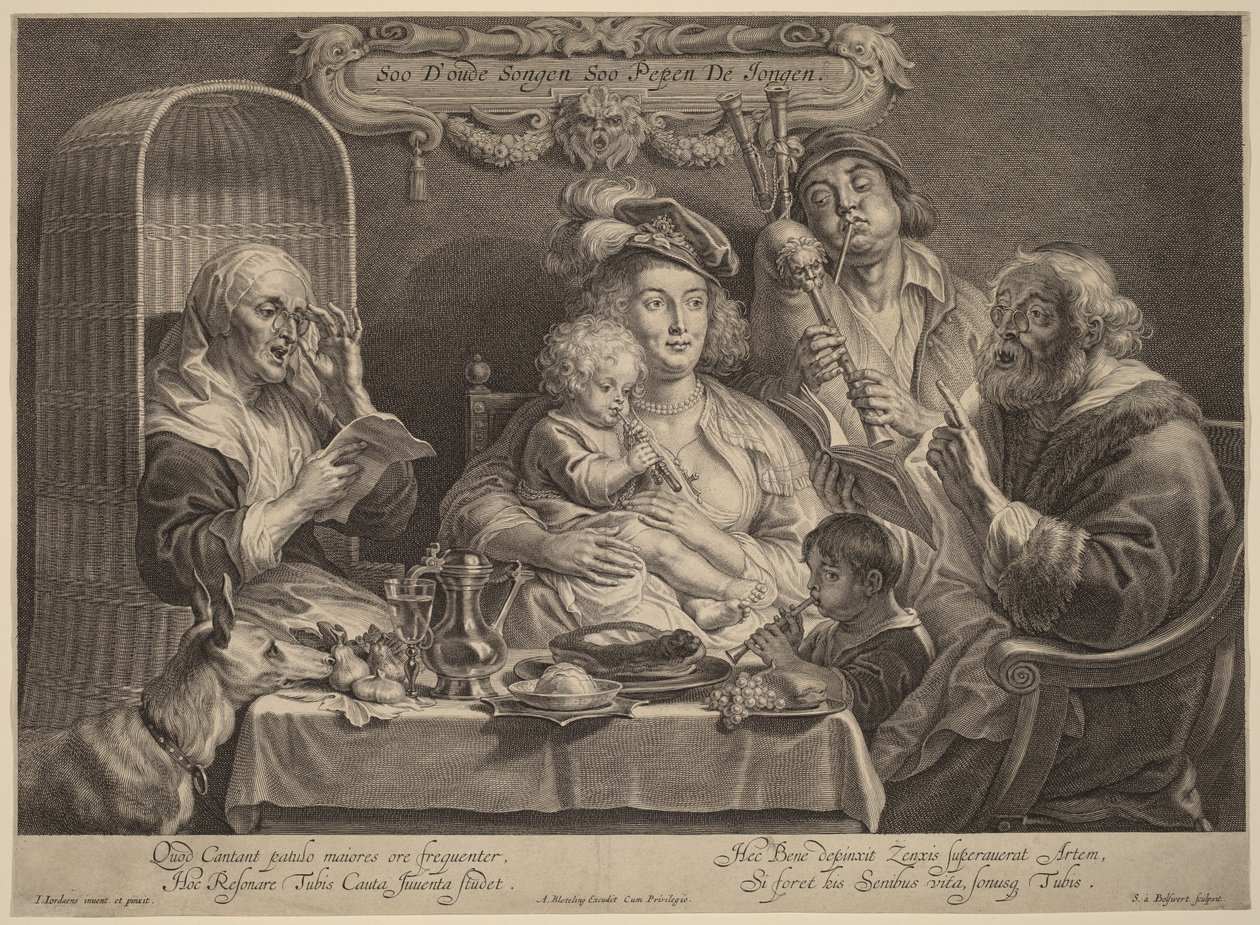 Niin kuin vanhat laulavat, niin nuoret visertävät tekijältä Jacob Jordaens