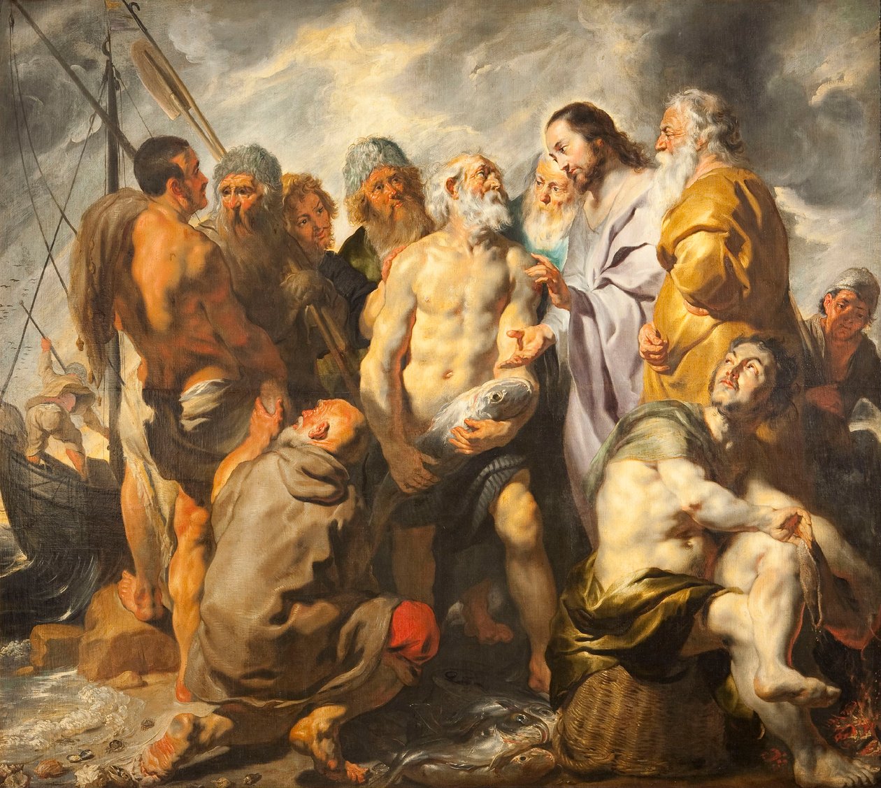 Pietarin nimittäminen kirkon pääpaimeneksi, n. 1616-1617. tekijältä Jacob Jordaens