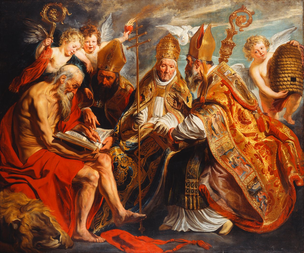 Kirkon neljä tohtoria, tekijältä Jacob Jordaens