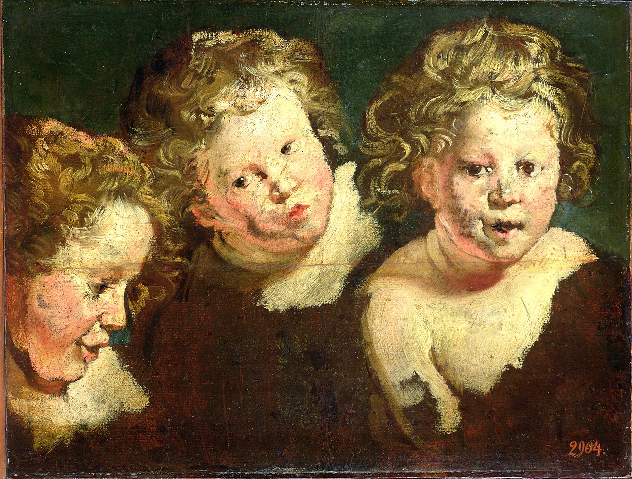 Kolme lasten päätä, n. 1618 tekijältä Jacob Jordaens