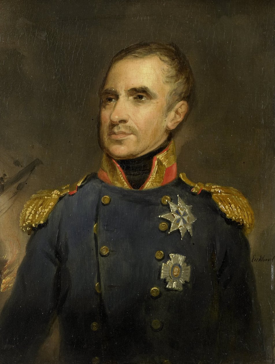 Jonkheer Theodorus Frederik van Capellen (1762-1824), Algerin edustalla sijaitsevan hollantilaisen laivueen vara-amiraali ja komentaja, 1816 tekijältä Jacob Joseph Eeckhout