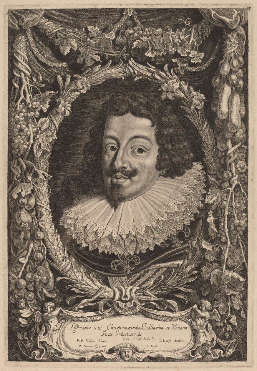 Ludvig XIII, Ranskan kuningas tekijältä Jacob Louis after Sir Peter Paul Rubens