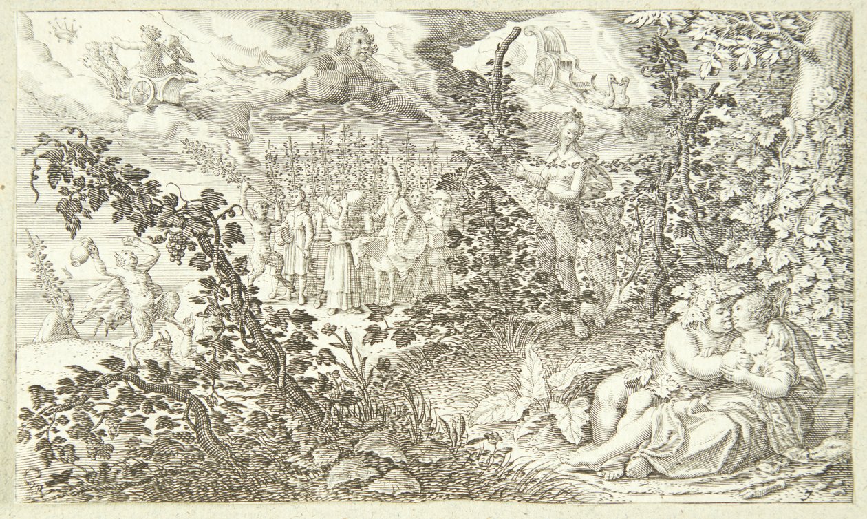 Bacchus ja Ariadne tekijältä Jacob Matham