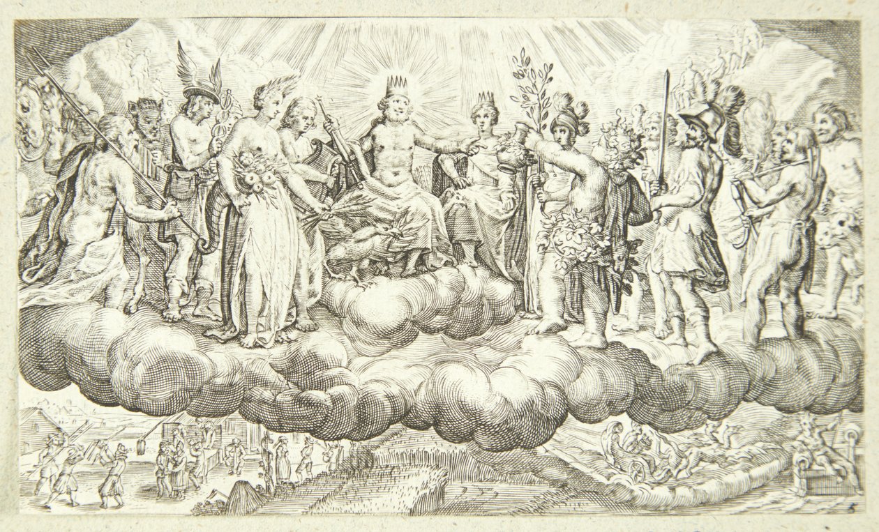Bacchus kätkee Jupiter-viiniä tekijältä Jacob Matham