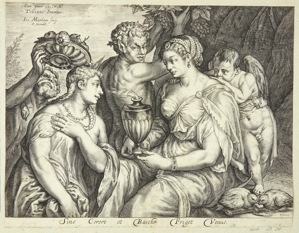Ceres, Bacchus ja Venus tekijältä Jacob Matham