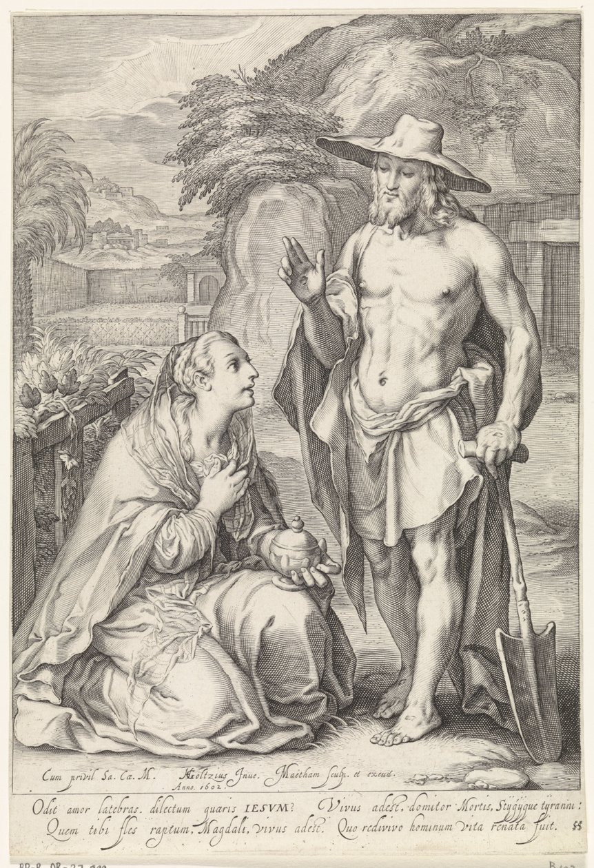 Kristus ilmestyy Maria Magdalenalle (Noli me tangere) tekijältä Jacob Matham