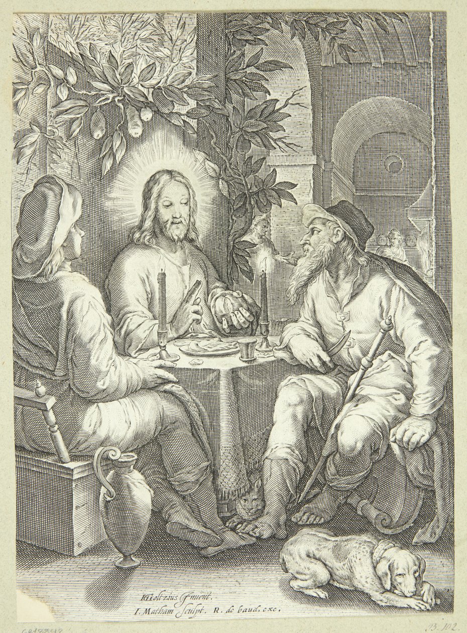 Jeesus ja Emmaus tekijältä Jacob Matham