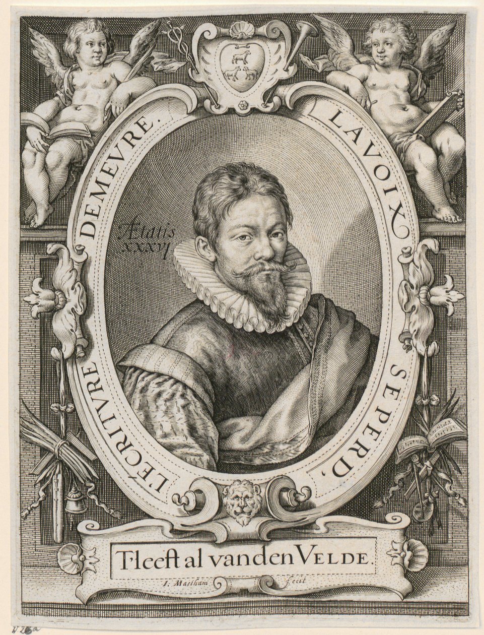 Jan van de Velde vanhemman muotokuva tekijältä Jacob Matham
