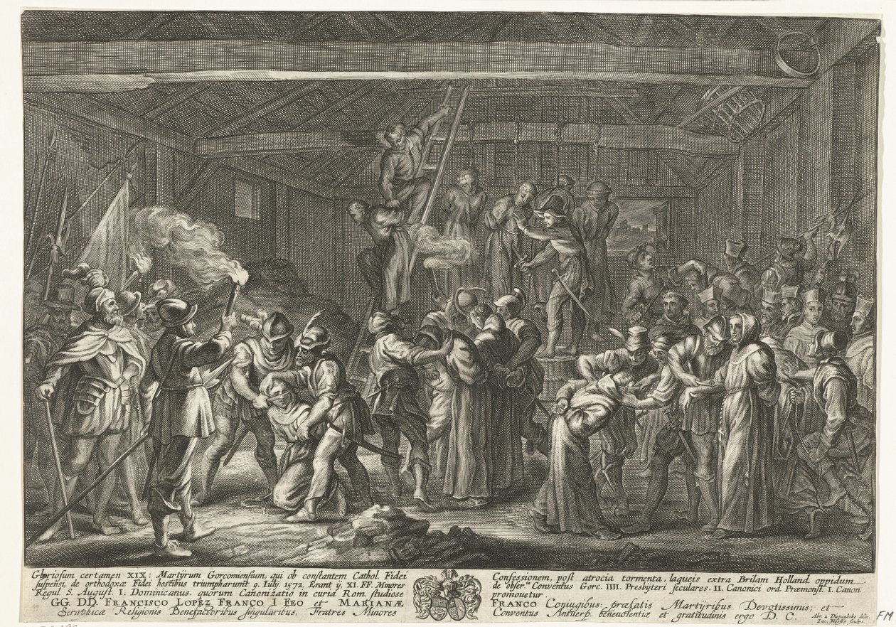 Gorkumin marttyyrit, 1572 tekijältä Jacob Neefs
