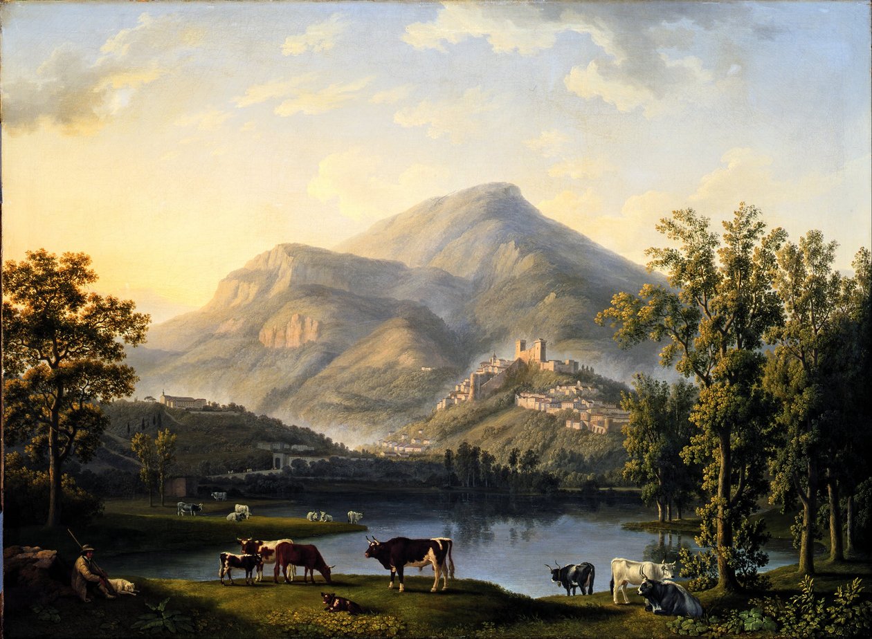 Veduta d’Itri (maisema näköalalla Itriin) tekijältä Jacob Philipp Hackert